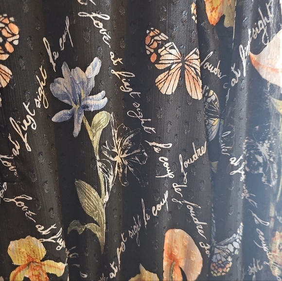 White House Black Market sz small black floral dress Love At First Sight - Picture 6 of 8